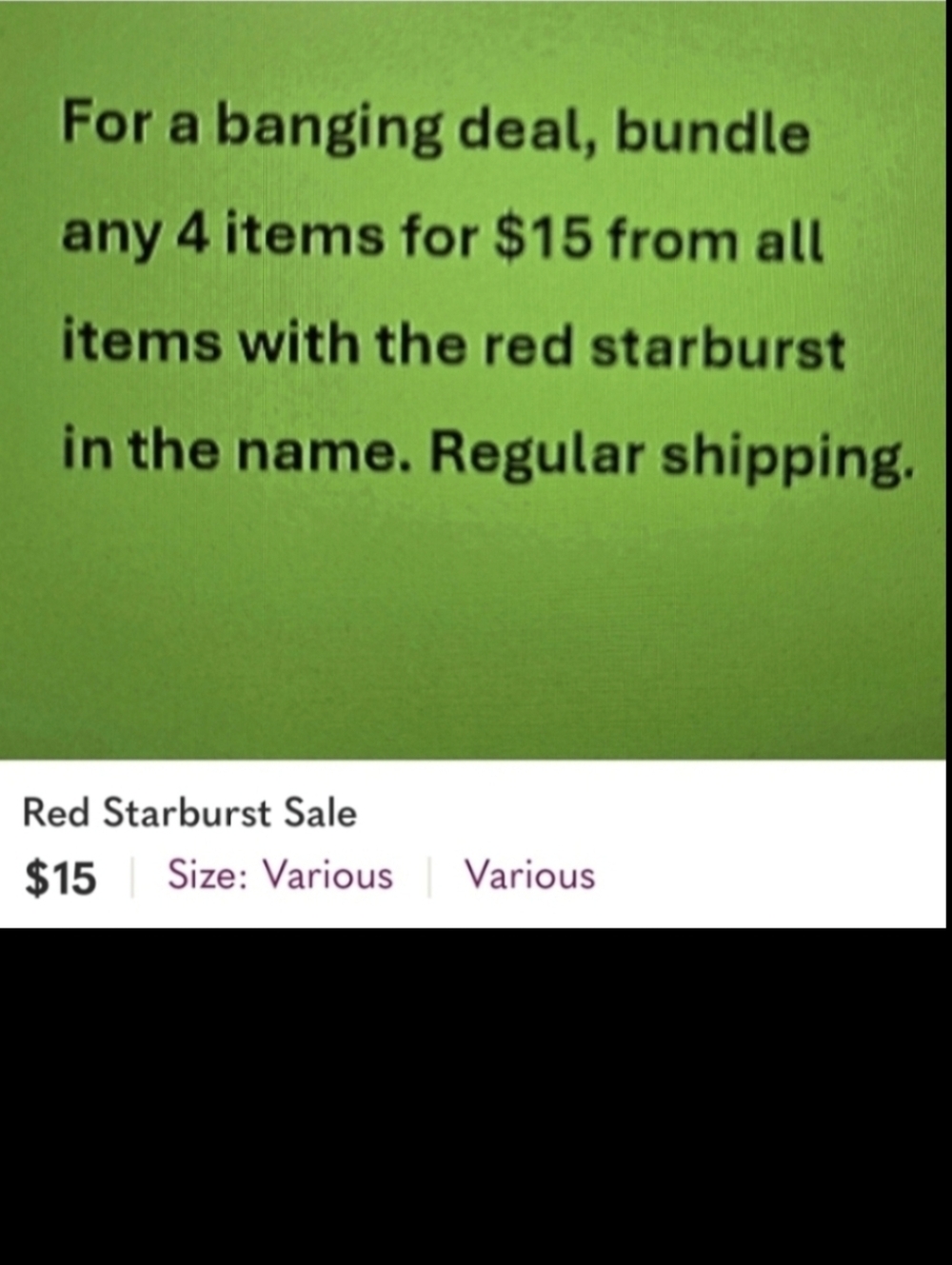 💥Red Starburst Sale